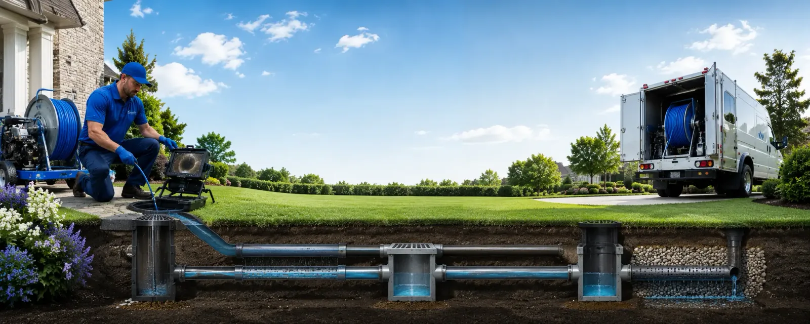 Outdoor drain cleaning information for Clinton, MS